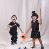 Unique Box Style Pure Linen Co-ord (Black Colour) - Funny Bones Clothings