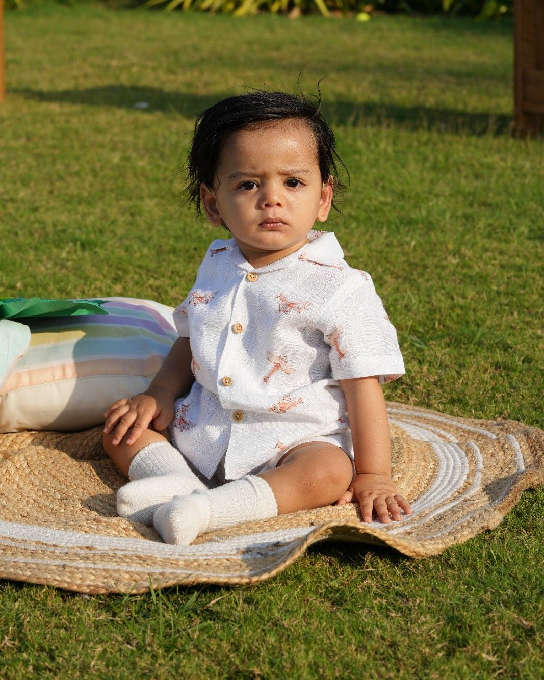 Little Sky Glider Print Premium Linen Coord Set