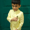 Regal Hive themed Handwork Pure Linen Bandgala Pure Cotton Kurta Pajama Set Set