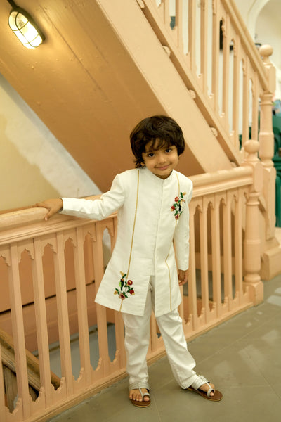 Navira Pure Silk Sherwani Set