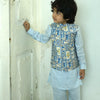 The Tropical Print Pure Satin Koti Pure Linen Kurta Pajama Set