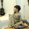 Glowing Dragon Fly Handwork Pure Silk Koti Kurta Pajama Set