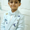 Flying Fighters Handworked Pure Linen Blazer Set