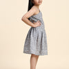TopSkirt Styled Dino Print Pure Linen Dress - Funny Bones Clothings