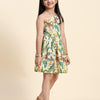 TopSkirt Styled African Forest Print Pure Linen Dress - Funny Bones Clothings
