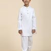 Solid White Pure Premium Cotton Kurta and Pajama Set - Funny Bones Clothings