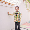 African Forest Themed Printed Pure Linen Blazer Only - Funny Bones Clothings