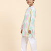 Pinapple Print Vestiario's Blend Linen Kurta Pajama Set - Funny Bones Clothings