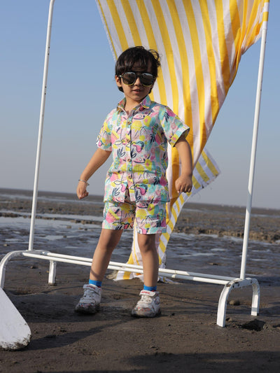 Fruit and Punch Printed Pure Linen Premium Co-ords - Funny Bones Clothings
