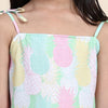 Pinapple Print Blend Linen Dress - Funny Bones Clothings