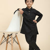 Solid Black Pure Premium Cotton Kurta and Pajama Set - Funny Bones Clothings