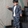 Korean Themed Multi Pocket Causual Blazer Set ( Charcoal Grey) - Funny Bones Clothings