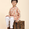 Mushroom Print Pure Linen Kurta and Premium Cotton Pajama Set - Funny Bones Clothings