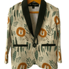 Lion Printed Pure Linen Blazer Only - Funny Bones Clothings