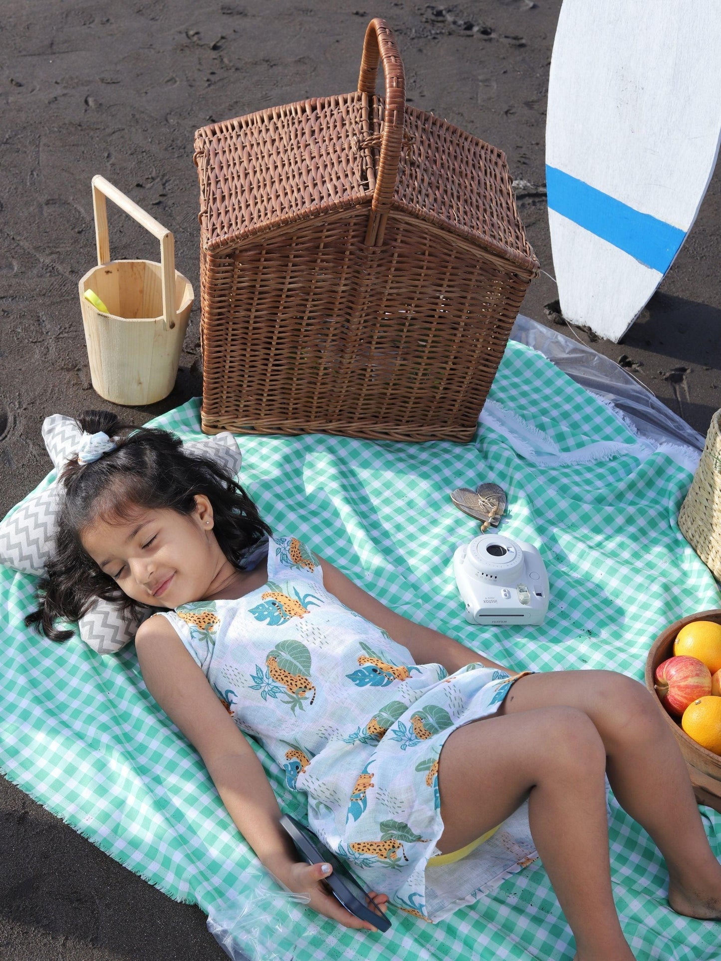 Leafy Leopard Printed Pure Linen Dress - Funny Bones Clothings