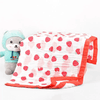 Strawberry Print 100% Soft Cotton Muslin Blanket (Pack of 1) - Funny Bones Clothings