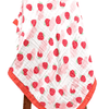 Strawberry Print 100% Soft Cotton Muslin Blanket (Pack of 1) - Funny Bones Clothings
