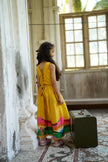 Golden Savanna Top Skirt Pure Satin Silk Dress