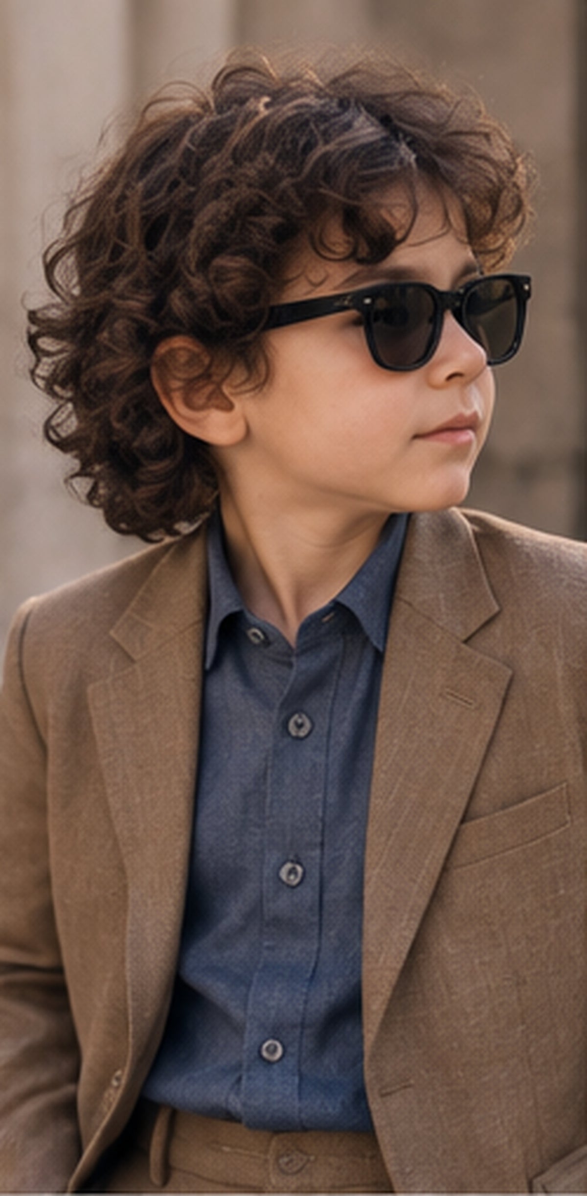 Mocha Sundowner – Pure Linen Blazer, Pants, Shirt & Bow Set