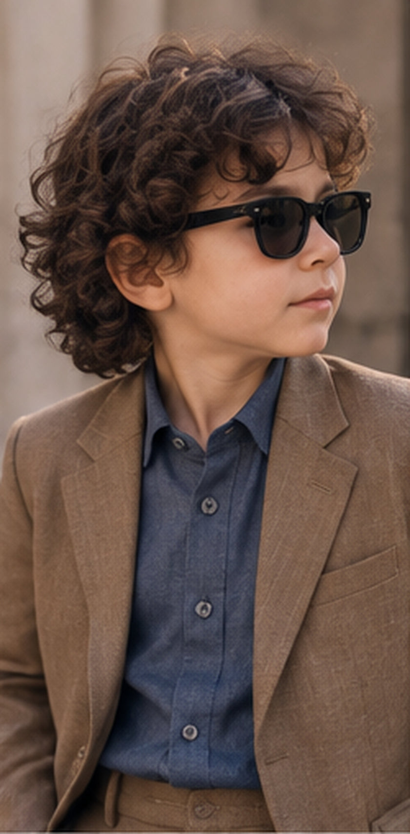 Mocha Sundowner – Pure Linen Blazer, Pants, Shirt & Bow Set