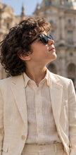 Pearl Promenade – Off-White Pure Linen Blazer, Pants & Shirt Set