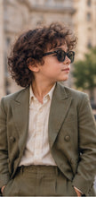 Windsor Nights – Pure Linen Double-Breasted Blazer, Pants & Shirt Set