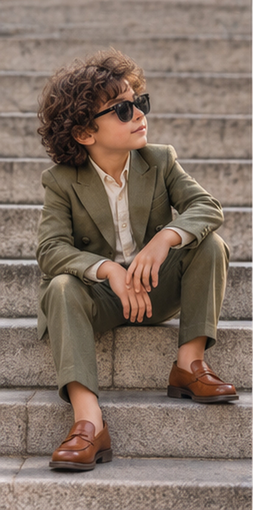 Windsor Nights – Pure Linen Double-Breasted Blazer, Pants & Shirt Set