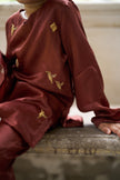 The Wanderers  Girl's Pure Silk Kurti Pants Set