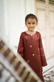 The Wanderers  Girl's Pure Silk Kurti Pants Set