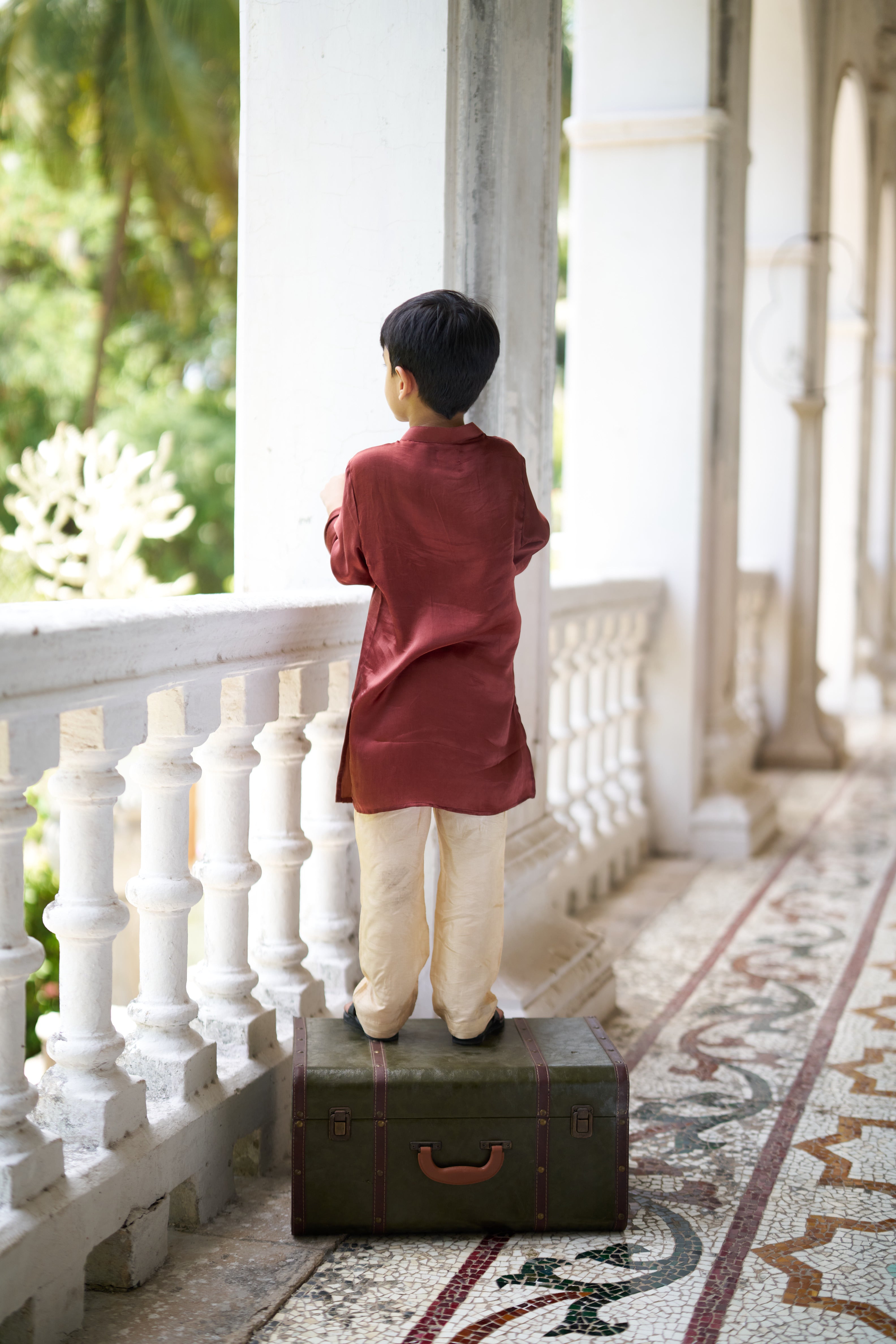 The Wanderers Pure Silk Hand Embriodered Kurta Pajama Set