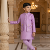 Morbagh Flamingo Pure Silk Open Jodhpuri Kurta Pajama Set