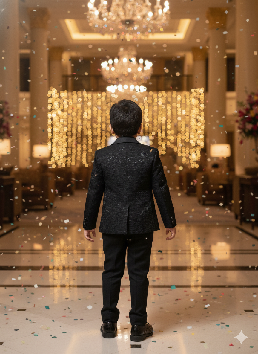 Rusty Leaf Textured Blazer Set