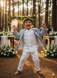 Serene Stripes Carinval Themed Blazer set