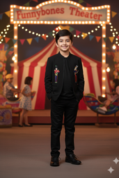 Carnival Themed Zipper Bomber Jacket Set