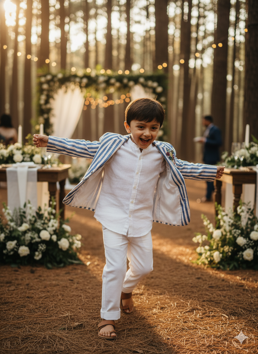 Serene Stripes Carinval Themed Blazer set