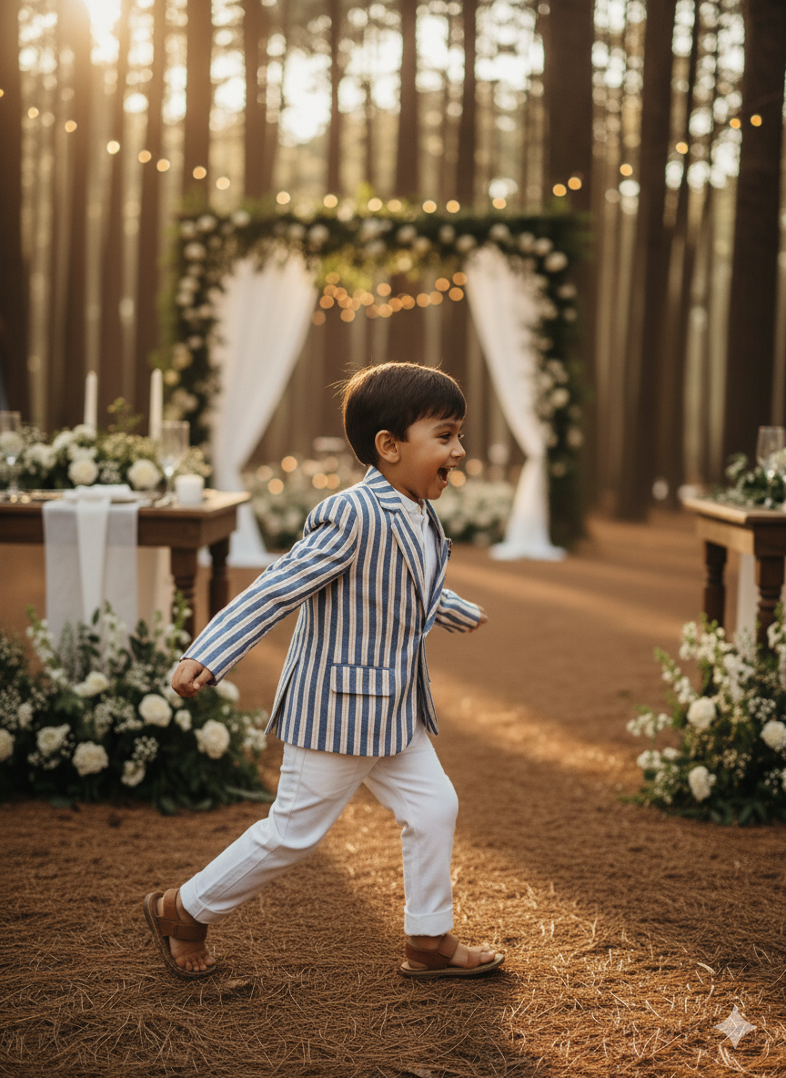 Serene Stripes Carinval Themed Blazer set