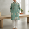 Adventure Print Pure Silk Kurta Pajama Set
