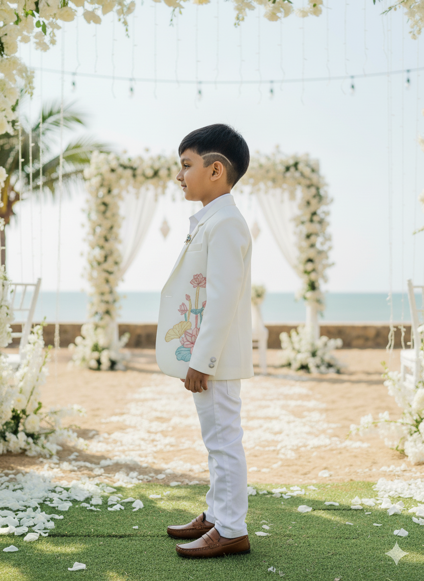 Ivory Bloom Blazer Set