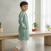 Adventure Print Pure Silk Kurta Pajama Set