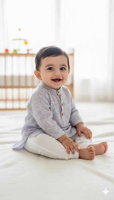 Animal Parade Pure Bamboo Muslin Cotton Kurta Pajama Set