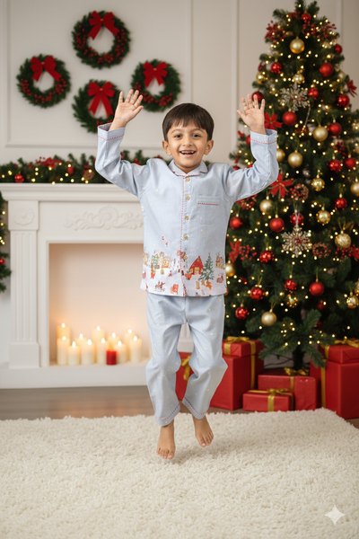 Winter Fairy Village Themed Night Suit