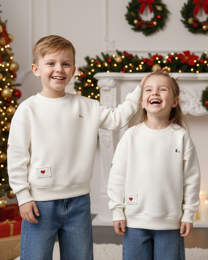 Pure Cotton Hand Threadwork Sweatshirt