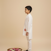Festival of Lotus Themed Handpainted Chanderi Kurta Pajama Set