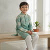 Adventure Print Pure Silk Kurta Pajama Set