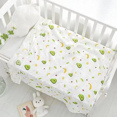 Avacado Print 100% Soft Cotton Muslin Blanket (Pack of 1) - Funny Bones Clothings