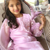 Glittering Rose Bliss Organza Girls Dress