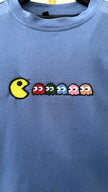 Tencel™ Fabric Pacman Inspired Embroidered Half Sleeves T-Shirt