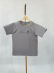Tencel™ Fabric Dino Walking in Forest Themed Embroidered Half Sleeves T-Shirt