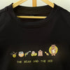 Tencel™ Fabric The Honey and The Bear Story Inspired Embroidered Half Sleeves T-Shirt