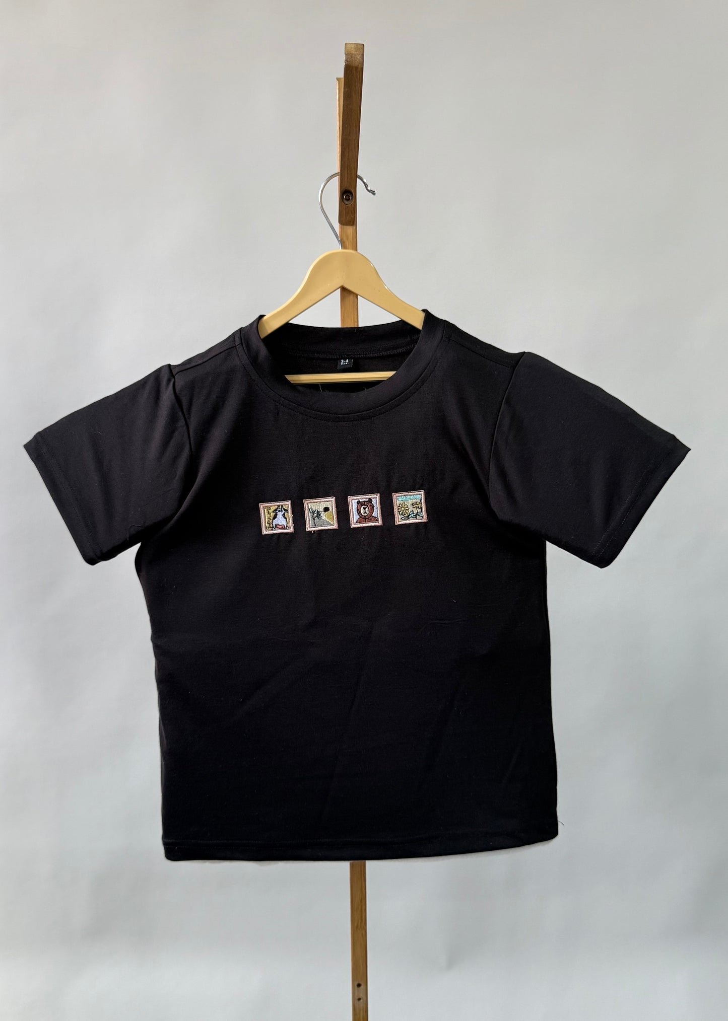 Tencel™ Natures Walk Inspired Embroidered Half Sleeves T-Shirt